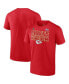 Фото #2 товара Men's Red Kansas City Chiefs 2022 AFC Champions Within Bounds Big and Tall T-shirt