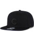 Men's Chicago Cubs Black on Black Sure Shot Captain Snapback Hat