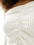 Фото #5 товара Miss Selfridge button front ruched detail knitted top