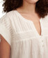 Women's Modern Cotton Popover V-Neck Top