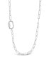 Фото #1 товара Sterling Forever polished Carabiner Station Necklace