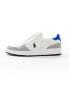 Polo Ralph Lauren Court trainer in grey white suede mix with logo