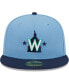 Фото #3 товара Men's Light Blue, Navy Washington Nationals Green Undervisor 59FIFTY Fitted Hat