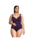 Plus Size Chlorine Resistant V-Neck Wrap Underwire Tankini Swimsuit Top Adjustable Straps