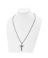 Фото #2 товара Chisel antiqued INRI Crucifix Pendant Cable Chain Necklace