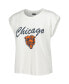 ფოტო #2 პროდუქტის Women's White, Cream Chicago Bears Montana Knit T-shirt and Shorts Sleep Set
