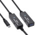 InLine USB 3.2 Gen.1 active extension - USB-C male to USB-A female - 15m