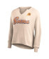 Фото #3 товара Women's Tan Distressed Phoenix Suns Go For It Long Sleeve Notch Neck T-shirt