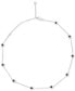 Onyx Bezel Station Necklace in Sterling Silver, 16" + 1" extender