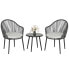 Фото #1 товара Мебель садовая набор Outsunny Rattan-Bistro-Set 863-137V00CG