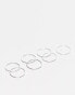 Фото #1 товара Weekday delicate ring 7-pack in silver