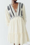 Фото #4 товара Короткое платье с вышивкой ZARA