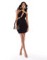 Фото #2 товара ASOS DESIGN cut away detail mini dress in black