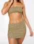 Фото #8 товара New Girl Order knit cut out bandeau festival summer dress in yellow