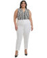 Фото #4 товара Брюки женские Calvin Klein plus Size Mid-Rise с манжетами на щиколотке