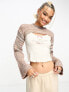 Фото #7 товара Cotton:On ulta crop knitted shrug in grey