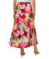 Фото #2 товара Women's Floral-Print Pull-On A-Line Midi Skirt