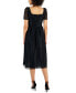 ფოტო #2 პროდუქტის Women's Square-Neck Lace Midi Dress