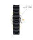 ფოტო #3 პროდუქტის Connected Women's Hybrid Smartwatch Fitness Tracker: Gold Case with Black Metal Strap 38mm