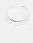 ASOS DESIGN sterling silver band ring with brushed design