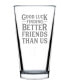 Good Luck Finding Better Friends than us Friends Leaving Gifts Pint Glass, 16 oz