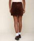 Women's Corduroy Zip-Detail Mini Skirt