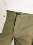 New Look straight chino shorts in dark khaki