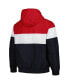 Фото #3 товара Men's Navy Boston Red Sox Ripstop Raglan Quarter-Zip Hoodie Windbreaker Jacket