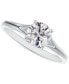 Фото #1 товара Diamond Round-Cut Engagement Ring (5/8 ct. t.w.) in 14k White Gold