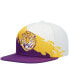 ფოტო #2 პროდუქტის Men's Purple and White LSU Tigers Paintbrush Snapback Hat