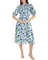 Gracia Flower Print Midi Dress Women's Blue S
