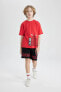 Erkek Çocuk NBA Chicago Bulls Oversize Fit Bisiklet Yaka Kısa Kollu Tişört C0386A824SM