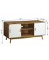 Фото #2 товара 47.25" Oslo TV Stand with Storage Cabinets and Shelves