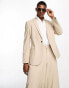 ASOS DESIGN slim suit jacket in stone