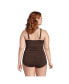 Фото #5 товара Купальник Lands' End plus Size High Neck to One Shoulder Multi Way One Piece