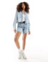 JJXX cropped denim jacket in light wash Helles Jeansblau, M - EU 38 - фото #3