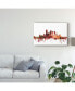 Фото #3 товара Michael Tompsett Pittsburgh Pennsylvania Skyline Red Canvas Art - 15" x 20"