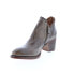 Фото #7 товара Bed Stu Carla F393009 Womens Gray Leather Zipper Ankle & Booties Boots