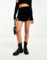 Фото #8 товара Miss Selfridge velvet tailored skort in black