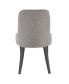 Nueva Chair in Metal and Fabric Set of 2