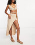 Flook premium amaris wrap around beach crop top co-ord in sand