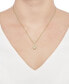 ფოტო #2 პროდუქტის Diamond Round & Baguette Heart 18" Pendant Necklace (1/4 ct. t.w.) in Sterling Silver, 14k Gold-Plated Sterling Silver, & 14k Rose Gold-Plated Sterling Silver