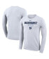 Men's White Creighton Bluejays On Court Bench Long Sleeve T-shirt