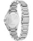 ფოტო #3 პროდუქტის Eco-Drive Women's Crystal Stainless Steel Bracelet Watch 34mm