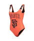 Фото #3 товара Women's Orange San Francisco Giants One-Piece Bathing Suit