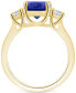 ფოტო #3 პროდუქტის Tanzanite (2-3/4 ct. t.w.) & Diamond (1/3 ct. t.w.) Oval Ring in 14k Gold