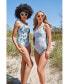 ფოტო #4 პროდუქტის Green Garden Reversible One-Shoulder One-Piece Swimsuit