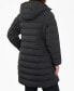 Фото #2 товара Women's Plus Size Hooded Faux-Leather-Trim Puffer Coat