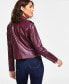 ფოტო #2 პროდუქტის Women's Faux-Leather Jacket, Created for Macy's