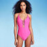 Фото #1 товара Women's Lace-Up Detail One Piece Swimsuit - Shade & Shore